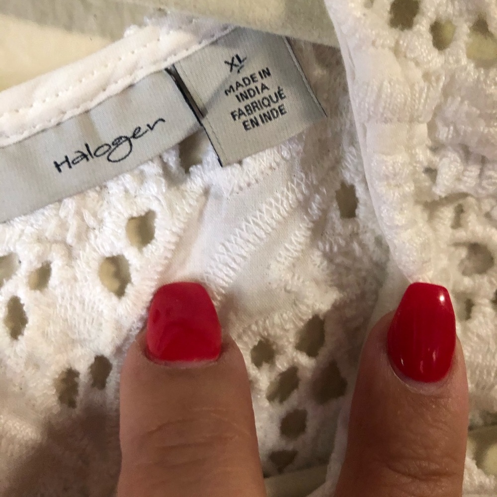 Halogen white sleeveless top